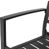 ADILE Modern Steel Outdoor Dining Chairs with Pattern-Dotted Back,Set of 2, Black - 3 of 4