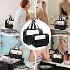 Mber TSA Approved Toiletry Bag Clear Makeup Bag Organizer, Clear Toiletry Bag Set, Clear Zipper Pouches Quart Size & Clear Travel Cosmetic Bags, Black - 2 of 4