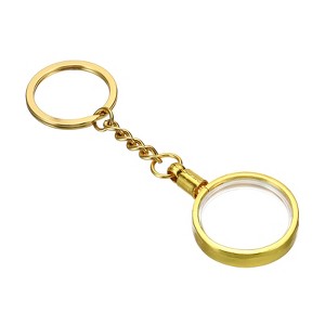 Unique Bargains Portable Round Metal Storage Jewelry Coin Holder with Key Rings - 1 of 4