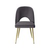 Meridian Furniture,Logan Velvet Dining Chair, Set of 2 - 3 of 4