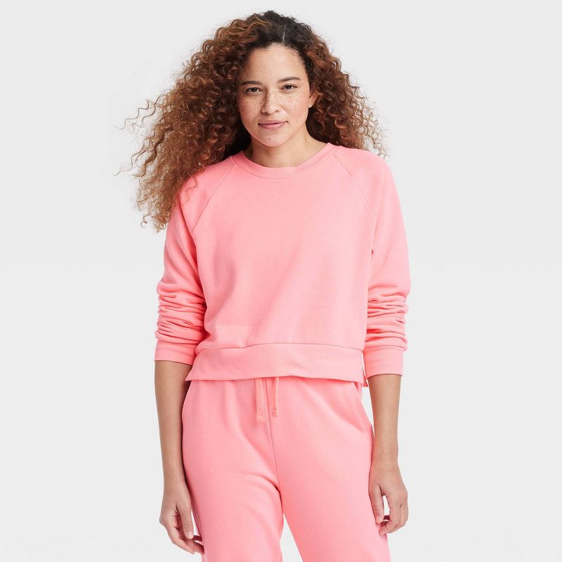 Women's Fleece Lounge Sweatshirt - Colsie™, 2 of 12