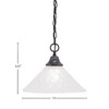 Toltec Lighting Any 1 - Light Pendant in  Dark Granite with 12" Italian Bubble Shade - 2 of 2