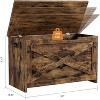 COZONY 30" Wooden Storage Chest Bench with Safety Hinge, Easy-Assembly Large Shoe Bench for Entryway, Living Room & Bedroom - 2 of 4