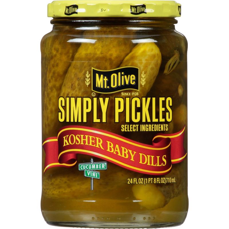 Mt. Olive Simply Pickles Kosher Baby Dills - 24 fl oz, 1 of 5