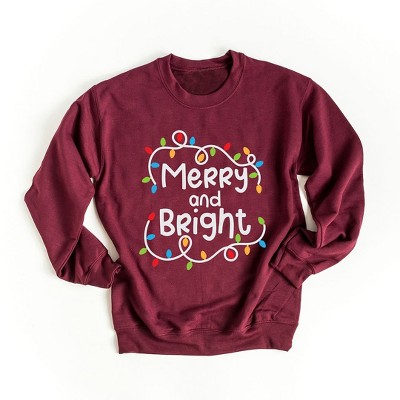 Simply Sage Market Women's Graphic Sweatshirt Merry and Bright Lights
