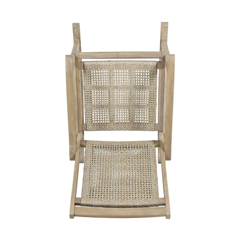 Lucas Outdoor Rustic Wicker Rocking Chair - Light Brown - Christopher Knight Home, 6 of 12