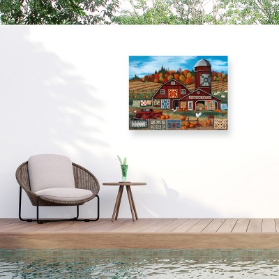 "Pumpkin Patch Farm" Outdoor Canvas
