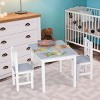 INFURNIC Kids Table Sets 3 Piece Table and Chair Set for Arts Meals Homework and Play for Toddlers, Gray, 23.5"*19.8"*19" - 3 of 4
