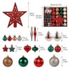 72Pcs Christmas Balls Ornaments Set, Funny Christmas Tree Decorations for Xmas Tree Hanging Shatterproof Baubles for Home Holiday Wedding Party Decor - 2 of 4