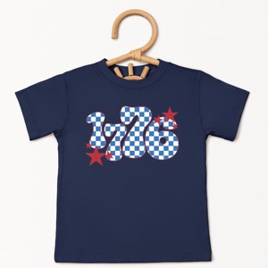 The Juniper Shop Patriotic 1776 Checkered Toddler Short Sleeve Tee - 1 of 4