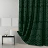 LunaLulinlk Dark Green Boho Shower Curtain with Hooks - 2 of 4