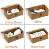 Aoibox Set of 2 Wicker Basket with Lid Seagrass Woven Decorative Storage Bins for Organizing Home and Closet - 2 of 4