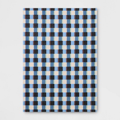 5'x7' Plaid Kids' Rug Blue - Pillowfort™