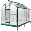 Gulches 6x10x7 Feet Green Polycarbonate Greenhouse Heavy Duty Powder Coated Aluminum Walk in Kit with Rain Gutter Vent Door Backyard Garden - 3 of 4