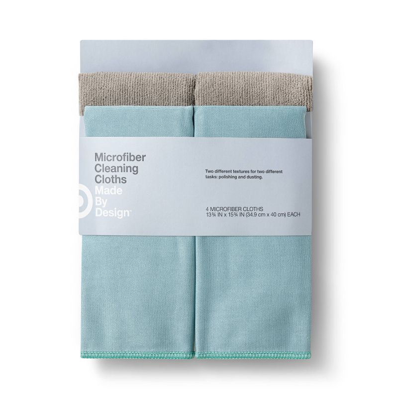 Microfiber Cleaning Cloths - 4ct - Made By Design&#8482;, 1 of 5
