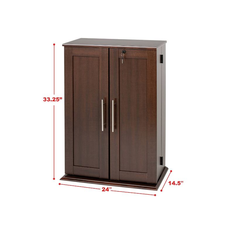 Locking Media Storage Cabinet with Shaker Doors - Prepac, 4 of 6