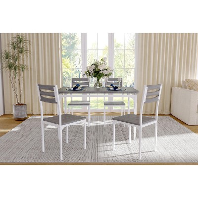 Dining Table Set for 4, 5 Piece Dining Table and Chairs Set of 4