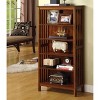 48" Tarchel 5 Shelves Media Shelf Antique Oak - HOMES: Inside + Out: Transitional Style, Wood Veneer, Enclosed Back - 2 of 4