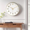 REGALWOVEN Plastic Battery Powered Big Numerals Silent Clock Wall Clock 12 x 12 x 1.6 Inches - 2 of 4