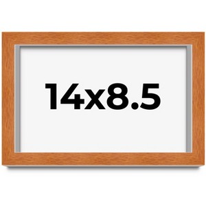 PosterPalooza | Photo Size Modernist Brown Picture Frame - UV Acrylic, Foam Board Backing, Hanging Hardware - 1 of 4