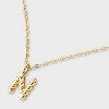 14K Gold Dipped Twisted Bubble Initial Necklace - A New Day™ Gold - 4 of 4
