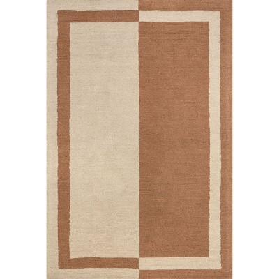 Nuloom Gino Two-Tone Bordered Wool Area Rug