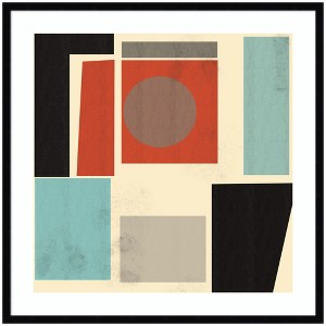 Kate and Laurel Geometric Harmony by THE MIUUS STUDIO Framed Wall Art Print, 33 x 33, Svelte Noir Black - 1 of 4