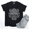 Tiger Face Mandala - Women's Garment Dyed Graphic T-Shirt - 2 of 4