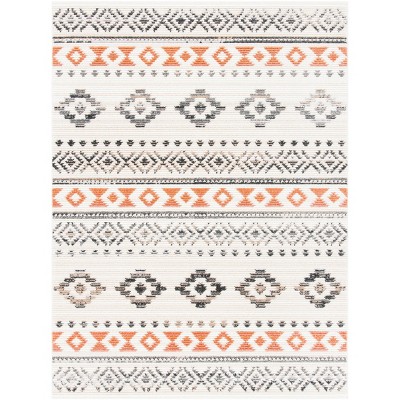 Sedona SED815 Power Loomed Area Rug - Ivory/Rust - 4'5"x6'1" - Safavieh.