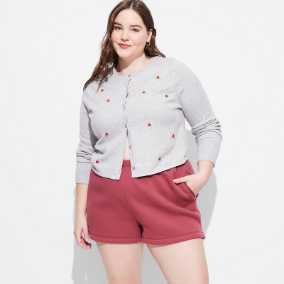 Women's High-Rise Fleece Shorts - Wild Fable™