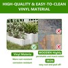 Wooakway White PVC Planter Box Outdoor Garden Raised Flower Bed for Patio Balcony Deck Fence Railing Window Box for Herbs Vegetables - 3 of 4