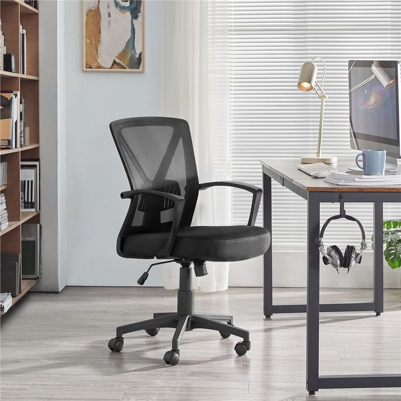 Yaheetech Office Desk Chair Computer Task Chair with Lumbar Support and Armrest, 3 of 14