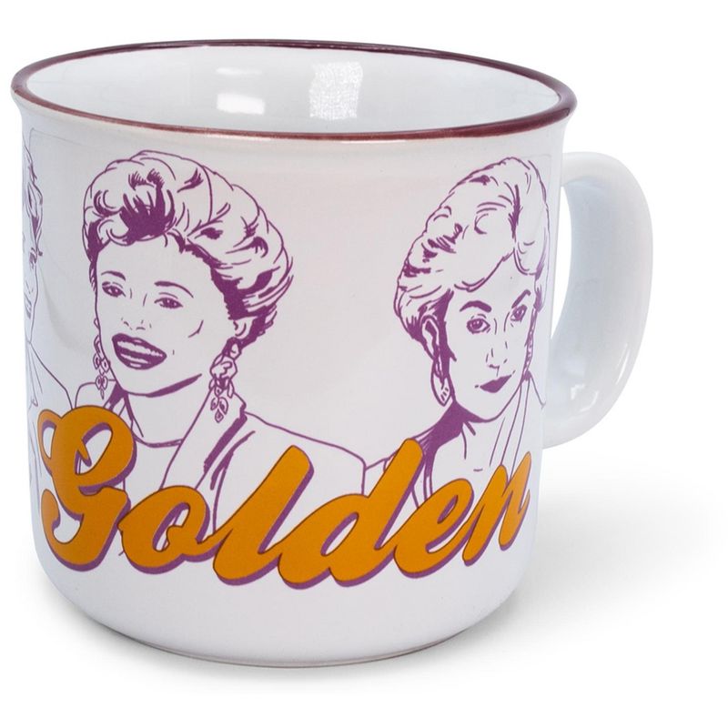 Silver Buffalo The Golden Girls "Stay Golden" Ceramic Camper Mug | Holds 20 Ounces, 2 of 7