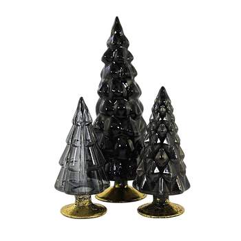 Cody Foster 7.0 Inch Small Hue Tree Black Set / 3 Decorate Decor Mantle Halloween Tree Sculptures
