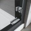 Sliding Glass Shower Doors With 304 Stainless Steel Rust-proof Handle, Chamfer Edge Adjustable Semi-frameless Bathtub Door For Bathroom - 4 of 4