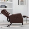Recliner Chair With Seat Cushion, Buckle Backrest PU Reclining Sofa Chair, Modern Armchair Reading Chair - 4 of 4