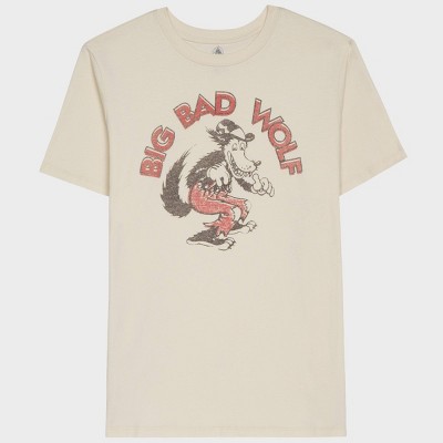 Men's Disney Mickey Mouse & Friends Bad Wolf Short Sleeve Graphic T-Shirt - White - Disney Store
