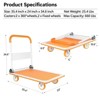 VisioGear Foldable Push Cart Dolly, Moving Platform Hand Truck with 360 Degree Swivel Wheels, Orange, 35.4"*24"*34.6" - 3 of 4