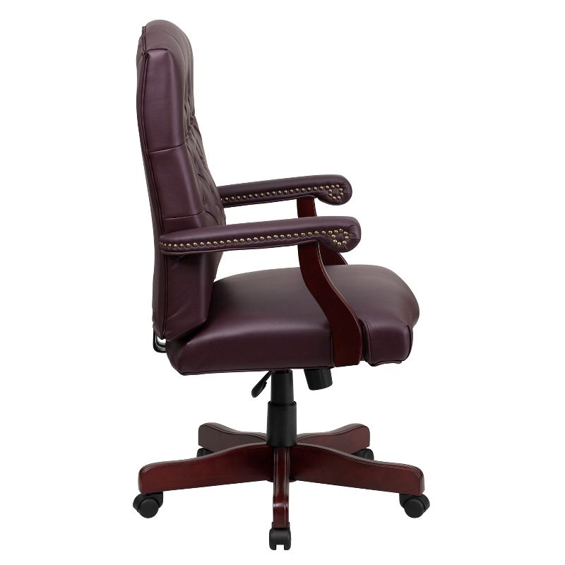 Merrick Lane High Back Tufted Home Office Chair With Height Adjustment And 360° Swivel, 4 of 19