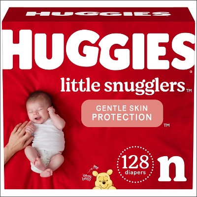 Huggies Little Snugglers Diapers Giant Pack - Size Newborn (128ct)