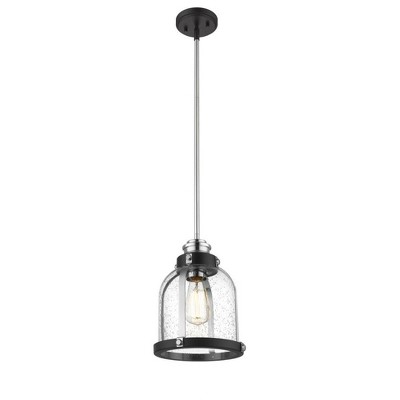 Z-lite Burren 1 - Light Pendant In Matte Black/chrome : Target