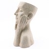 LuxenHome Speckled Beige MgO Thoughtful Bust Head Planter - image 4 of 4