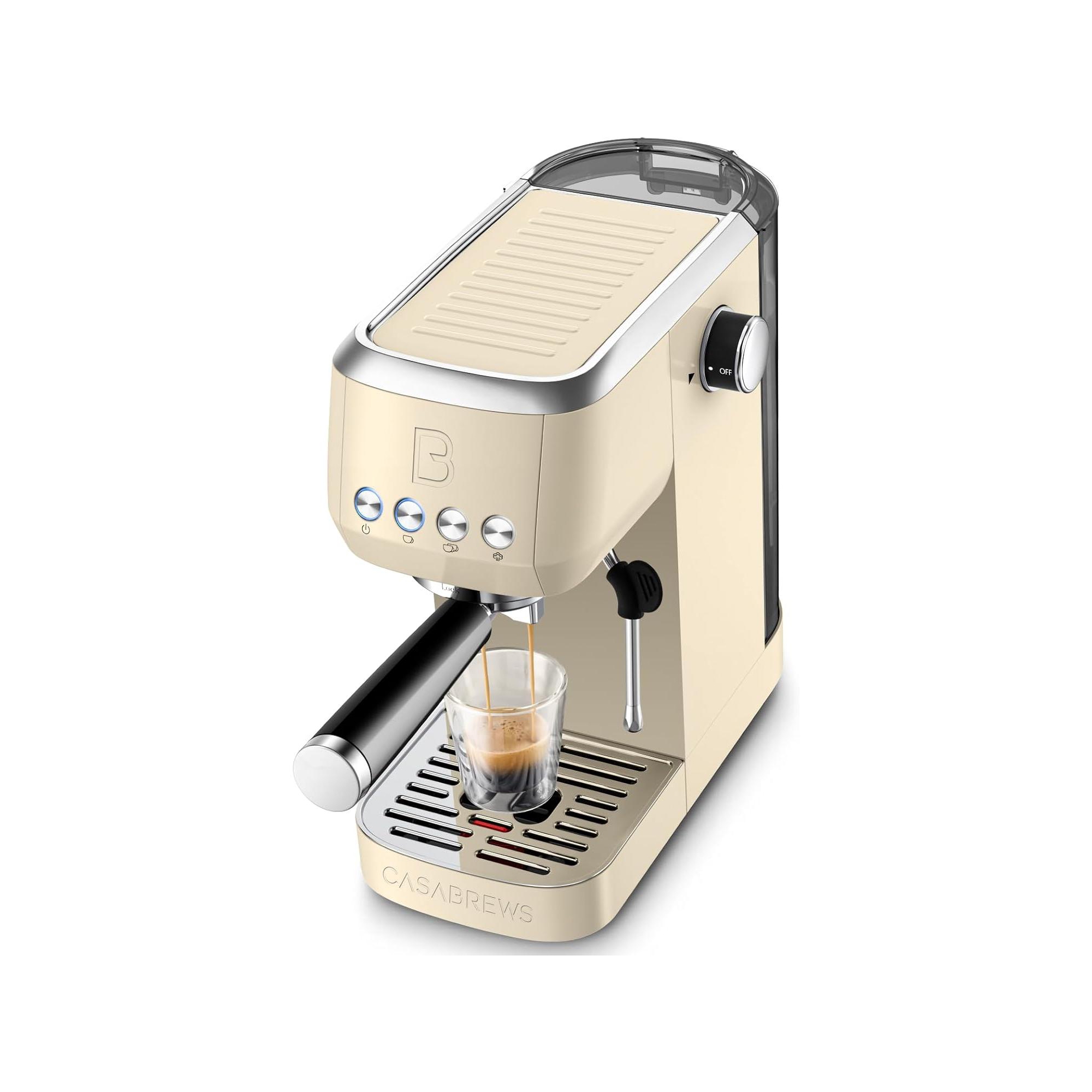 CASABREWS 20 Bar Espresso Machine with Space Saving Design - Yellow
