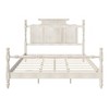 KIGFTSOD Vintage Country Style Wood Four Poster Platform Bed - 4 of 4