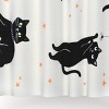 Halloween Black Cats Glow in the Dark Shower Curtain White - Hyde and EEK! Boutique™ - 4 of 4
