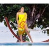 LA LEELA Women's Summer Bikini Wraps Beach Wrap Swimwear Sarong Cover up Skirt Bathing suit Swimsuit Pareo for Women One Size Yellow, Turtle - 2 of 4
