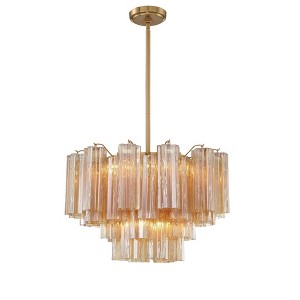 Crystorama Lighting Addis 9 - Light Chandelier in  Aged Brass - 1 of 4