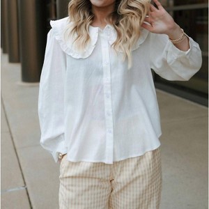 Women's Peter Pan Collar Top - MIOU MUSE S - 1 of 4