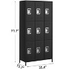 ODK 9 Doors Metal Office Storage Cabinet, Metal Lockers for Employees with 27 Hooks & 9 Shelves, 72 IN Steel Storage Cabinet for Home, Office, Gym - 2 of 4