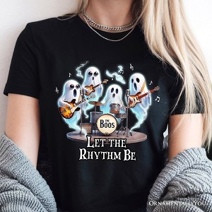 Let the Rhythm Be Ghost Band T-Shirt, Whimsical Music Tee for Guitar Rock Style People| OrnamentallyYou - 1 of 4